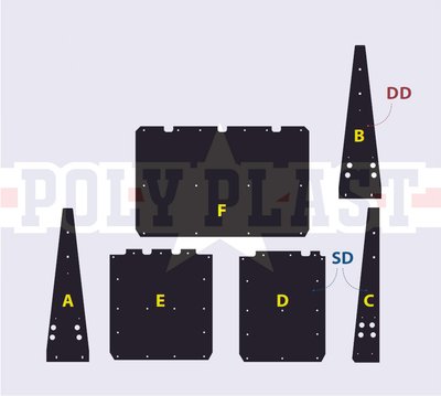 Комплект захисних пластин для жниварки Case 2020 / New Holland 74C (35Ft , 10,7м) DD РР3441/1 фото